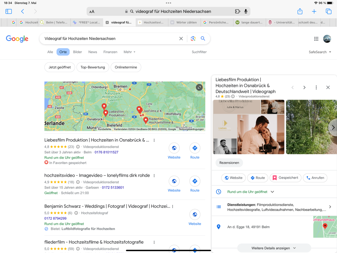 Schauen Sie bei unseren Kunden vorbei und überzeugen Sie sich selbst, wie gut unserer Optimierung auf Google funktioniert. 